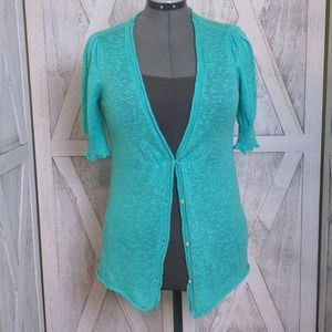 Calvin Klein Jeans Green Short Sleeve Cardigan Large